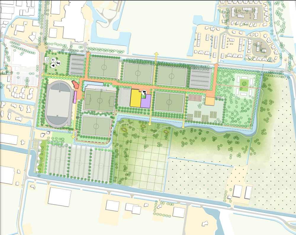 Eerste idee voor indeling Sportlandschap